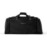 Torba Zeeksack The Duffelbag widoczna od przodu – elegancka czarna torba podróżna i sportowa z uchwytami na górze.